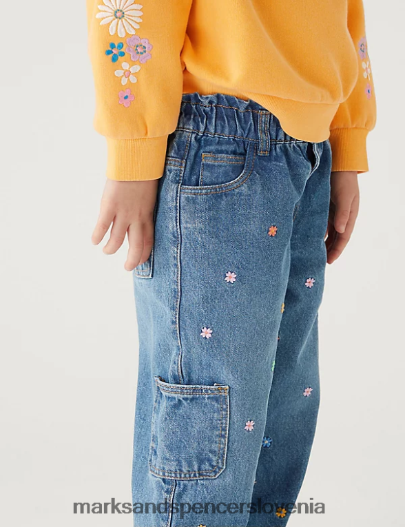 vezeni jeans denim Marks & Spencer oblačila otroci 6T8F6X9679