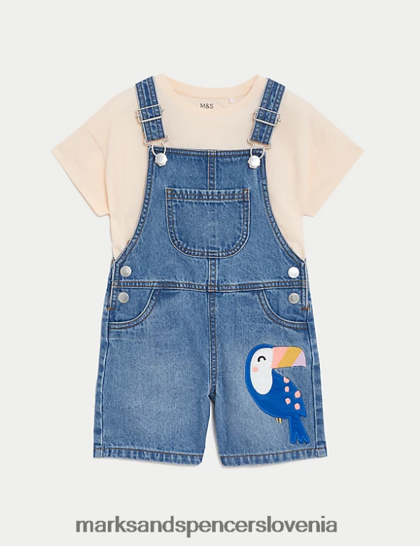 kratka kombinezona denim Marks & Spencer oblačila otroci 6T8F6X9432