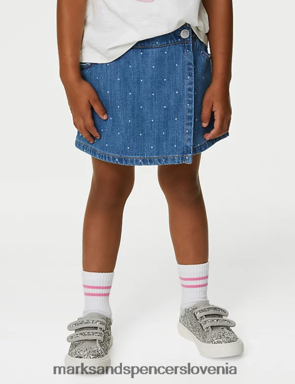 pikčasta skorta denim Marks & Spencer oblačila otroci 6T8F6X8986
