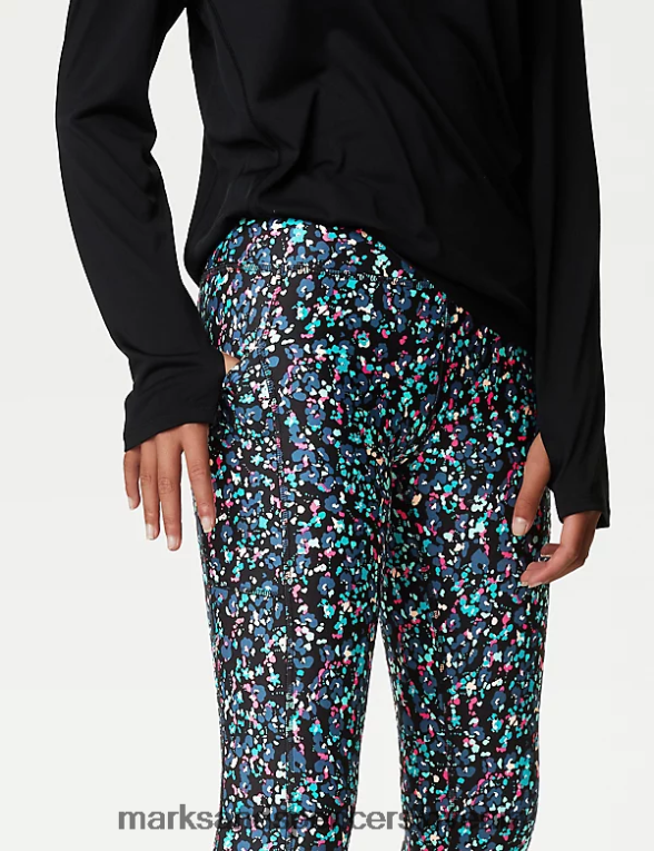 potiskane športne pajkice črna mešanica Marks & Spencer šolska uniforma otroci 6T8F6X9310