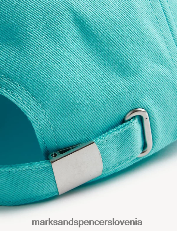 izvezena kapa s sloganom dobre vibracije svetla aqua Marks & Spencer dodatki otroci 6T8F6X8452