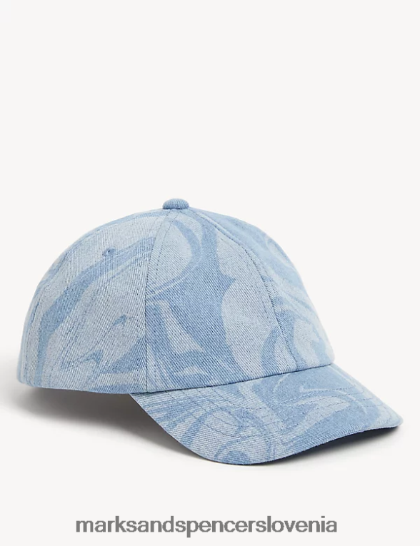 kapa z vzorcem denim Marks & Spencer dodatki otroci 6T8F6X8338
