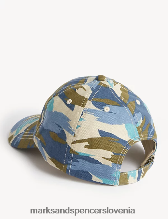 maskirna baseball kapa iz čistega bombaža kaki Marks & Spencer dodatki otroci 6T8F6X8044