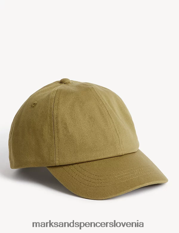 navadna baseball kapa iz čistega bombaža olivno Marks & Spencer dodatki otroci 6T8F6X8578