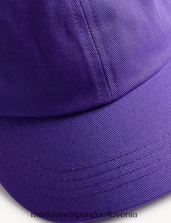 navadna baseball kapa iz čistega bombaža svetlo vijolična Marks & Spencer dodatki otroci 6T8F6X8547