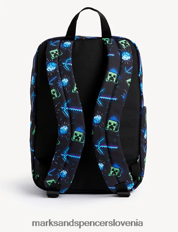 Vodoodbojen šolski nahrbtnik minecraft Črna Marks & Spencer dodatki otroci 6T8F6X7811
