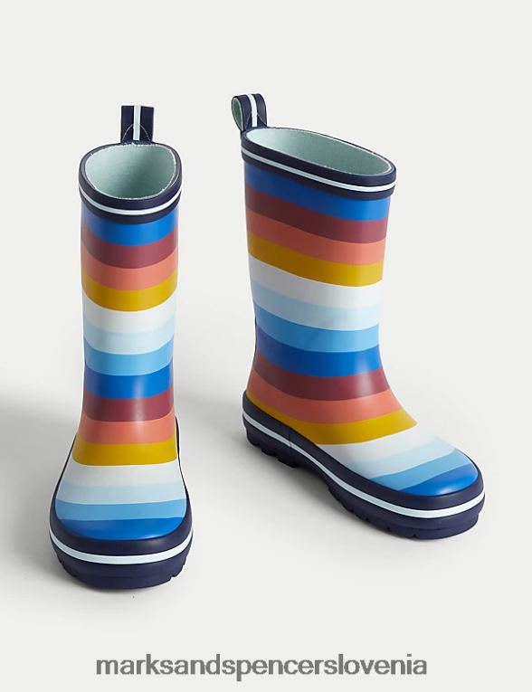 Freshfeet črtasti jopiči modra mešanica Marks & Spencer obutev otroci 6T8F6X8636