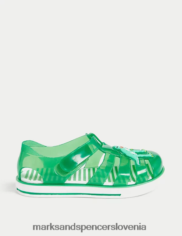 dinosaur riptape žele sandali zelena Marks & Spencer obutev otroci 6T8F6X8570