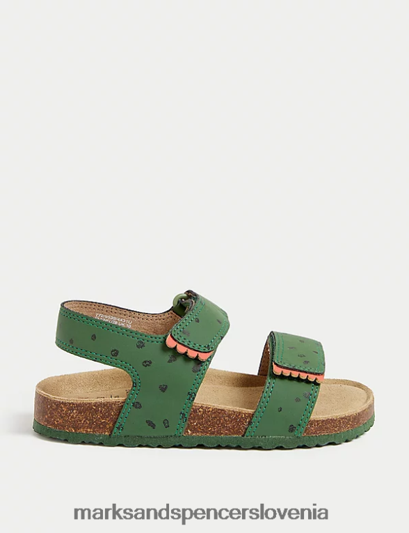 dinosaur riptape sandali za stopala zelena mešanica Marks & Spencer obutev otroci 6T8F6X8708