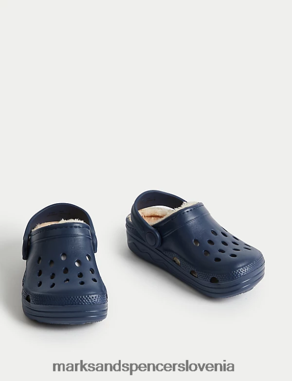 s krznom podložene cokle mornarica Marks & Spencer obutev otroci 6T8F6X8617