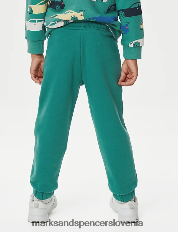 cotton joggerji zelena Marks & Spencer oblačila otroci 6T8F6X7799