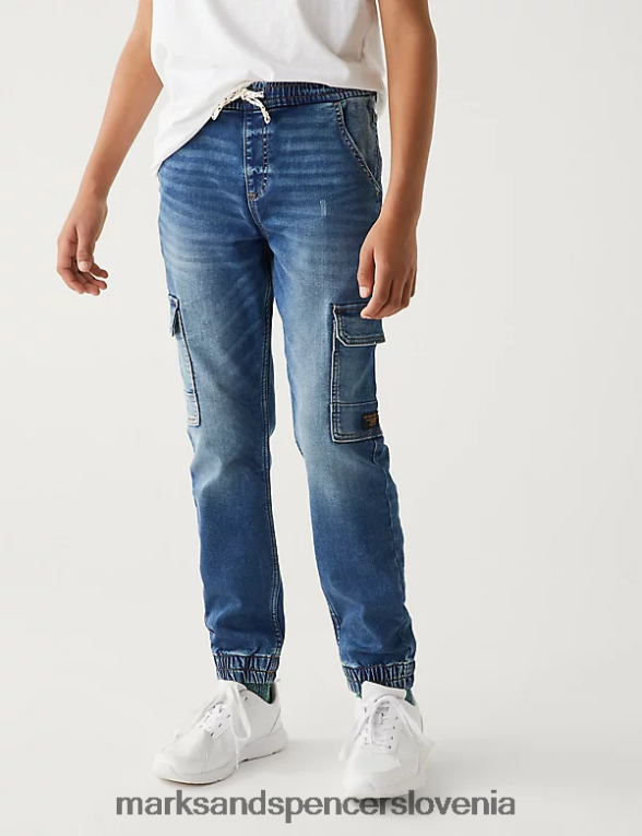tovorne joggerje denim Marks & Spencer oblačila otroci 6T8F6X8311