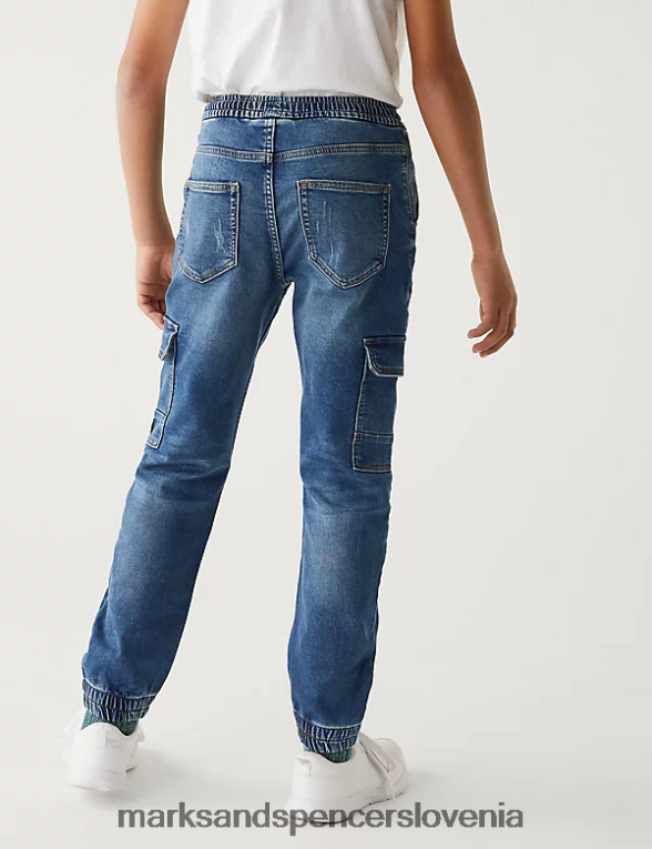 tovorne joggerje denim Marks & Spencer oblačila otroci 6T8F6X8311