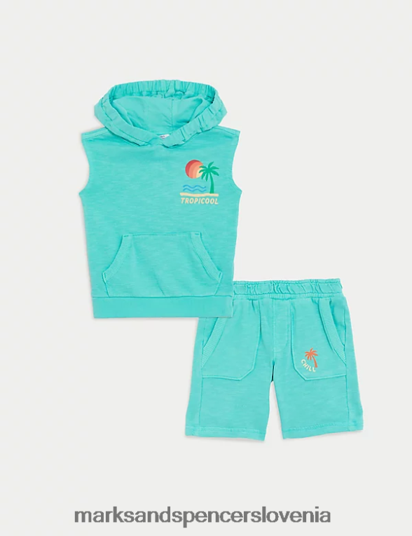 2 kosa oblačila Tropicool iz čistega bombaža aqua Marks & Spencer oblačila otroci 6T8F6X8253