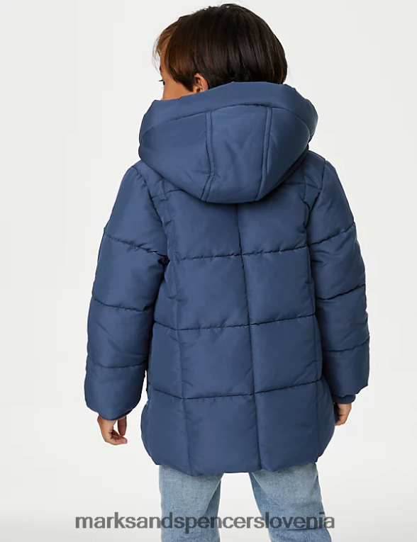 stormwear podložen plašč s kapuco in parangalom mornarica Marks & Spencer oblačila otroci 6T8F6X7927