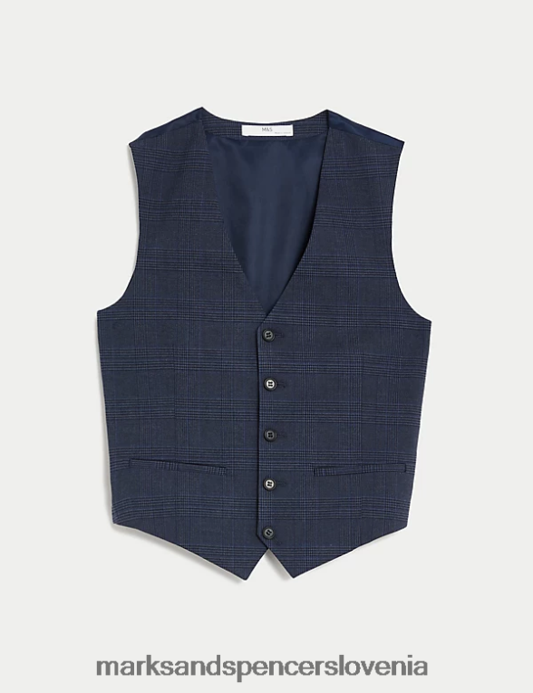 karirasti telovnik mornarica Marks & Spencer oblačila otroci 6T8F6X8158