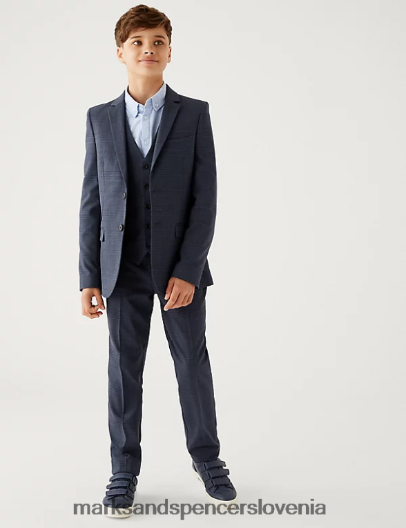 karirasti telovnik mornarica Marks & Spencer oblačila otroci 6T8F6X8158
