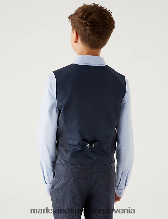 karirasti telovnik mornarica Marks & Spencer oblačila otroci 6T8F6X8158