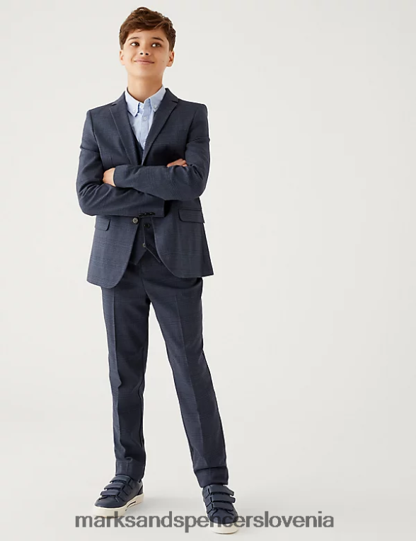 karirasti telovnik mornarica Marks & Spencer oblačila otroci 6T8F6X8158