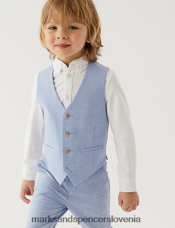 mini me suit telovnik modra Marks & Spencer oblačila otroci 6T8F6X7916