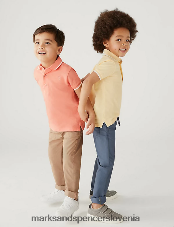 2pk hlače iz čistega bombaža rjava mešanica Marks & Spencer oblačila otroci 6T8F6X8727
