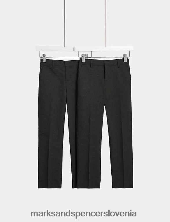 2pk običajne šolske hlače oglje Marks & Spencer oblačila otroci 6T8F6X290
