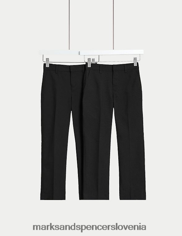 2pk običajne šolske hlače Črna Marks & Spencer oblačila otroci 6T8F6X292