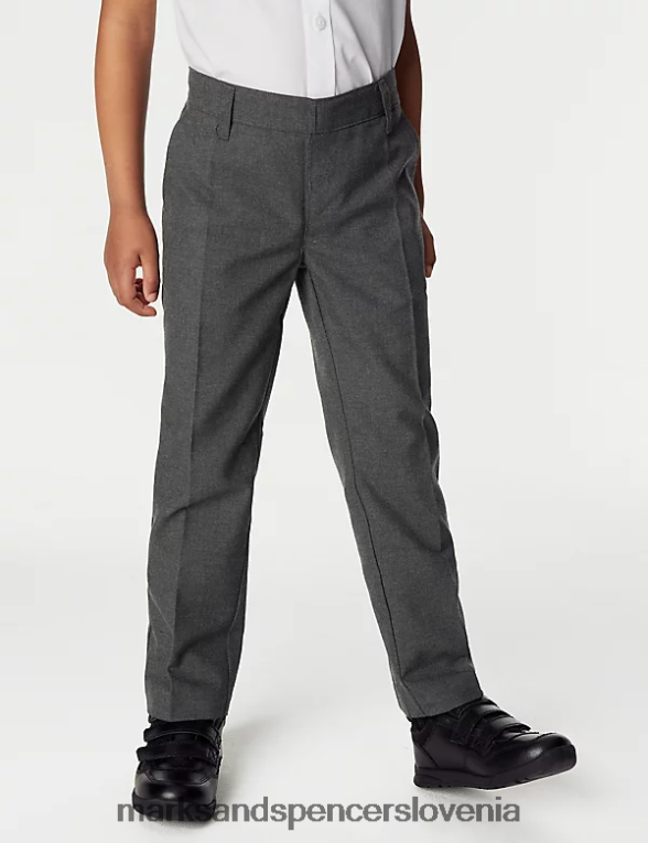 2pk običajne šolske hlače siva Marks & Spencer oblačila otroci 6T8F6X18