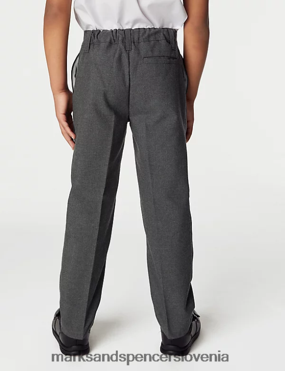 2pk običajne šolske hlače siva Marks & Spencer oblačila otroci 6T8F6X18