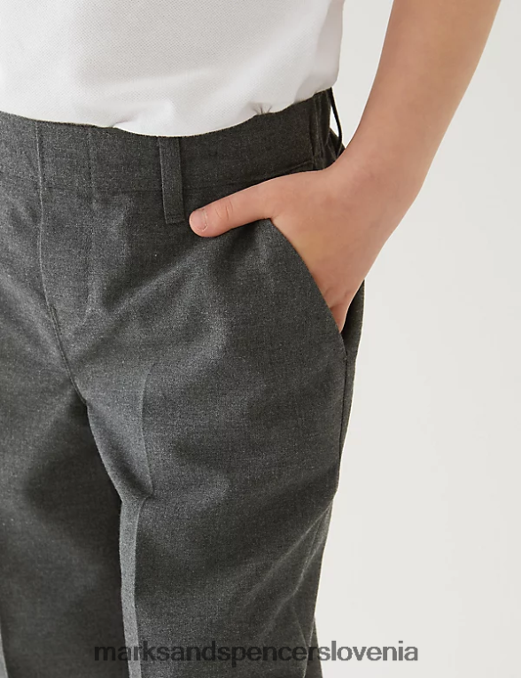 2pk šolske hlače za enostavno oblačenje siva Marks & Spencer oblačila otroci 6T8F6X8270