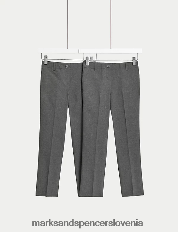 2pk šolske hlače za enostavno oblačenje siva Marks & Spencer oblačila otroci 6T8F6X9306