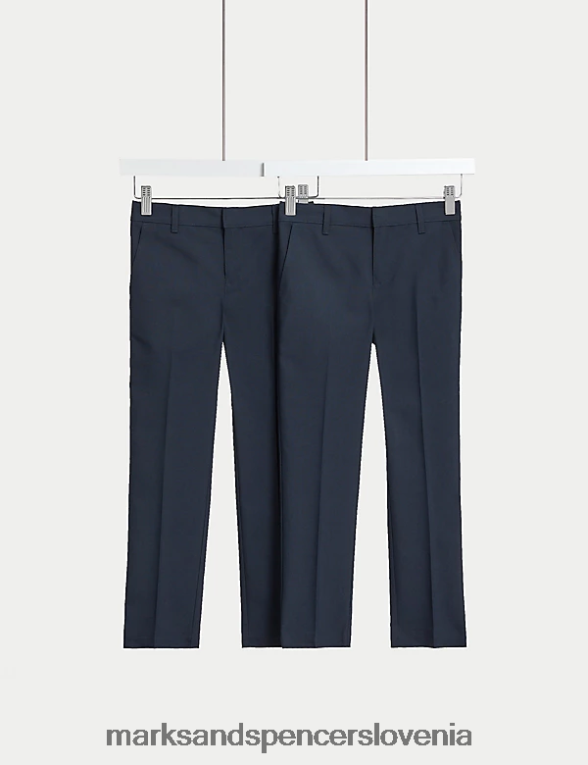 2pk ozke šolske hlače mornarica Marks & Spencer oblačila otroci 6T8F6X307