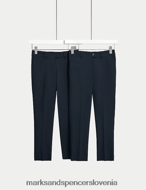 2pk ozke šolske hlače mornarica Marks & Spencer oblačila otroci 6T8F6X8979