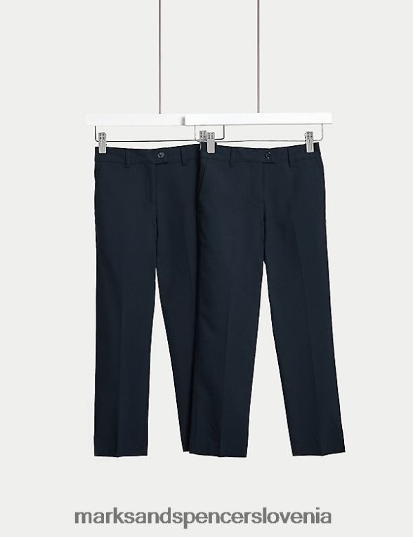 2pk ozke šolske hlače mornarica Marks & Spencer oblačila otroci 6T8F6X9218
