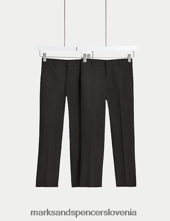 2pk ozke šolske hlače oglje Marks & Spencer oblačila otroci 6T8F6X305