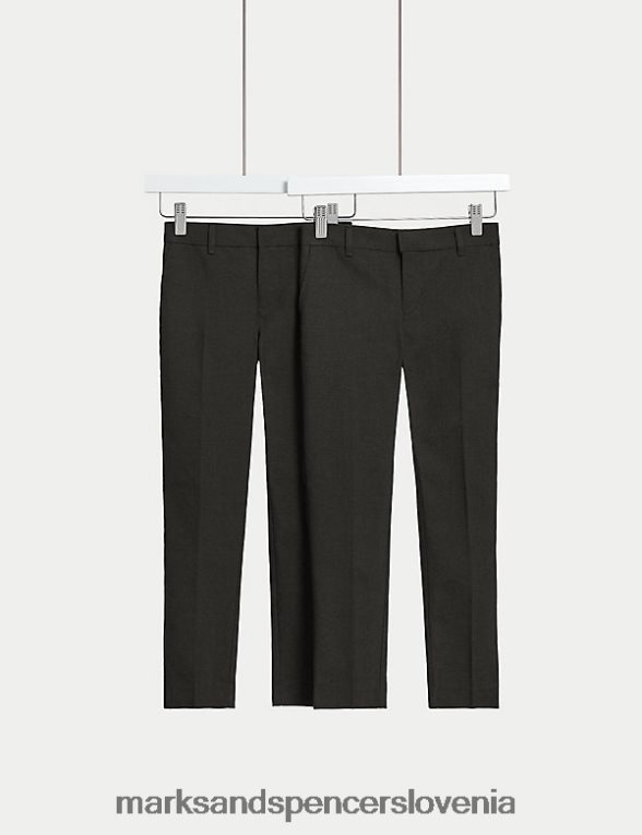 2pk ozke šolske hlače oglje Marks & Spencer oblačila otroci 6T8F6X8085