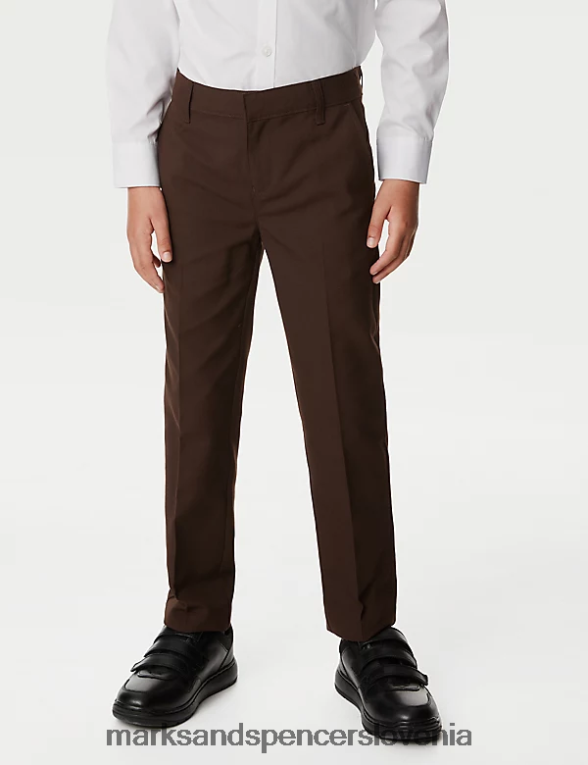 2pk ozke šolske hlače rjav Marks & Spencer oblačila otroci 6T8F6X308