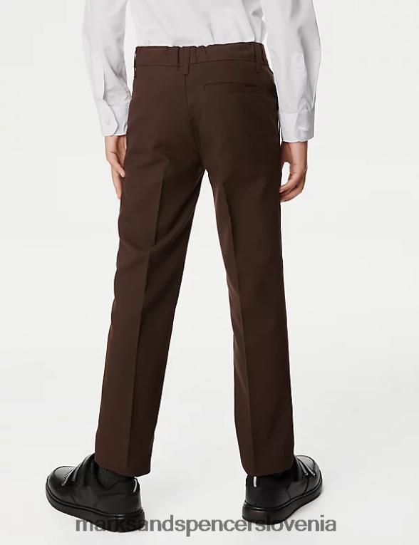 2pk ozke šolske hlače rjav Marks & Spencer oblačila otroci 6T8F6X308