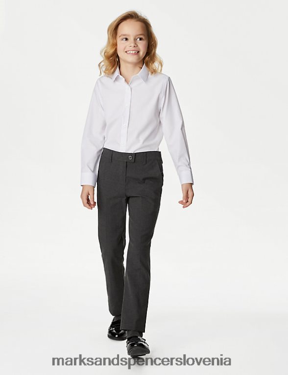 2pk ozke šolske hlače siva Marks & Spencer oblačila otroci 6T8F6X9217