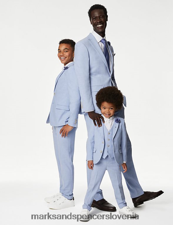 hlače mini me slim nežno modra Marks & Spencer oblačila otroci 6T8F6X7995
