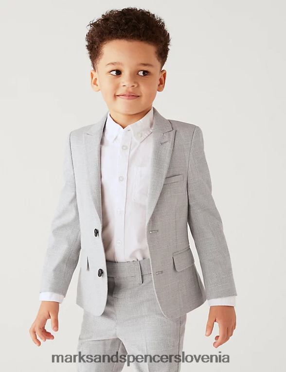 kariraste oblekne hlače svetlo siva Marks & Spencer oblačila otroci 6T8F6X7904