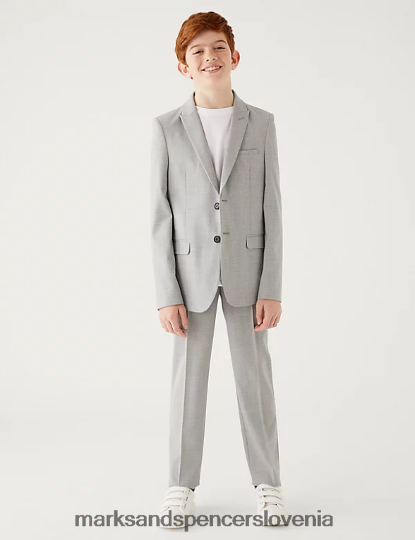 kariraste oblekne hlače svetlo siva Marks & Spencer oblačila otroci 6T8F6X8068
