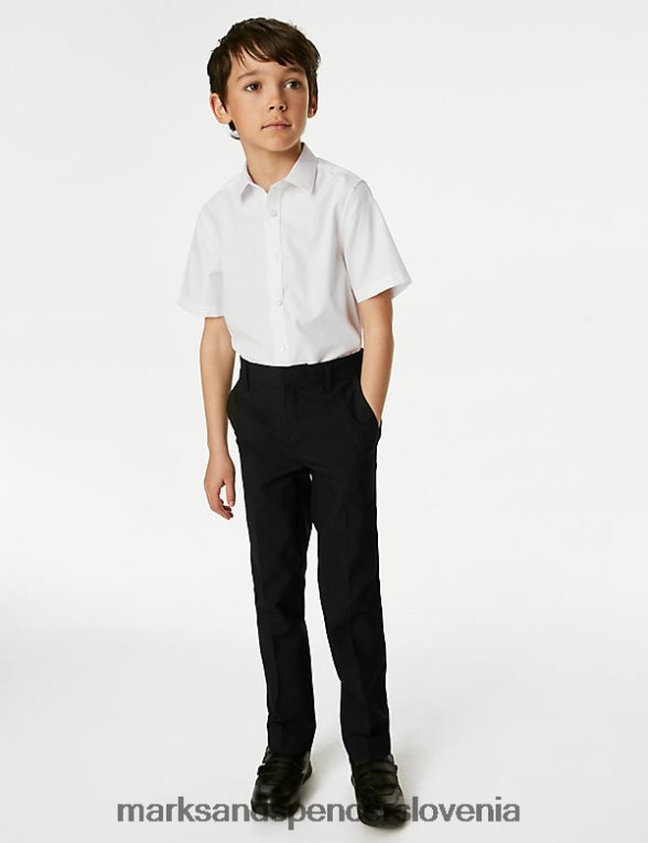 šolske hlače z običajnimi nogami in pasom Črna Marks & Spencer oblačila otroci 6T8F6X8516