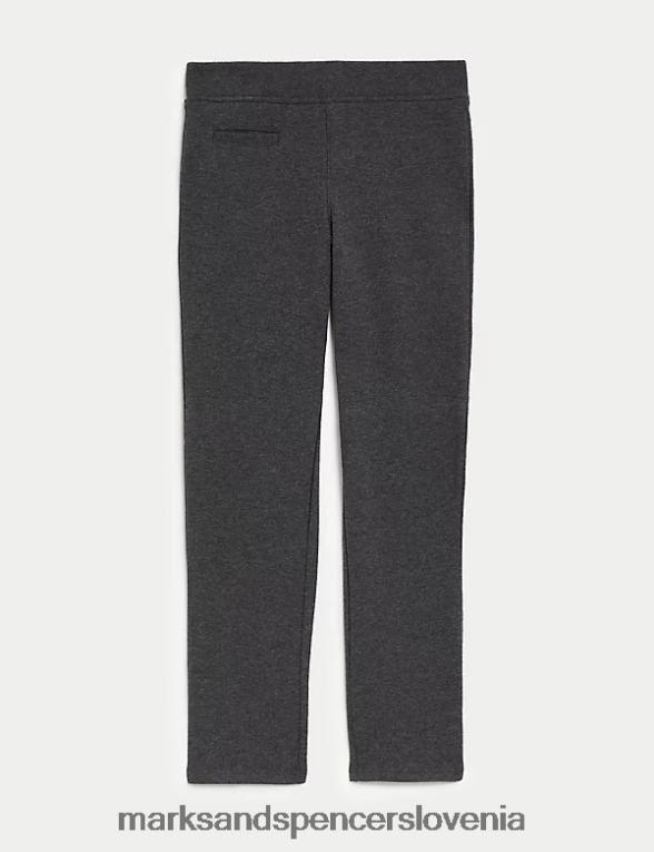 ozke šolske hlače iz džersija siva Marks & Spencer oblačila otroci 6T8F6X9107