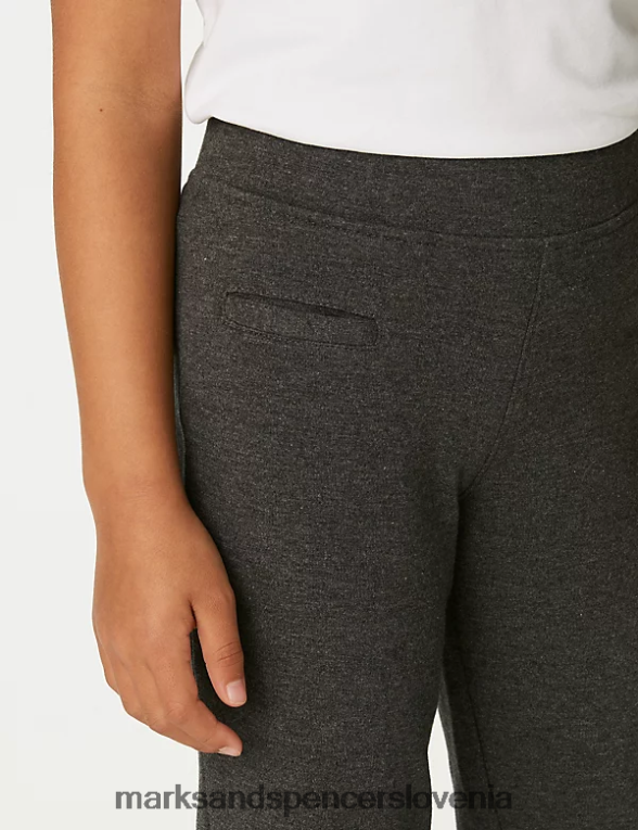 ozke šolske hlače iz džersija siva Marks & Spencer oblačila otroci 6T8F6X9107