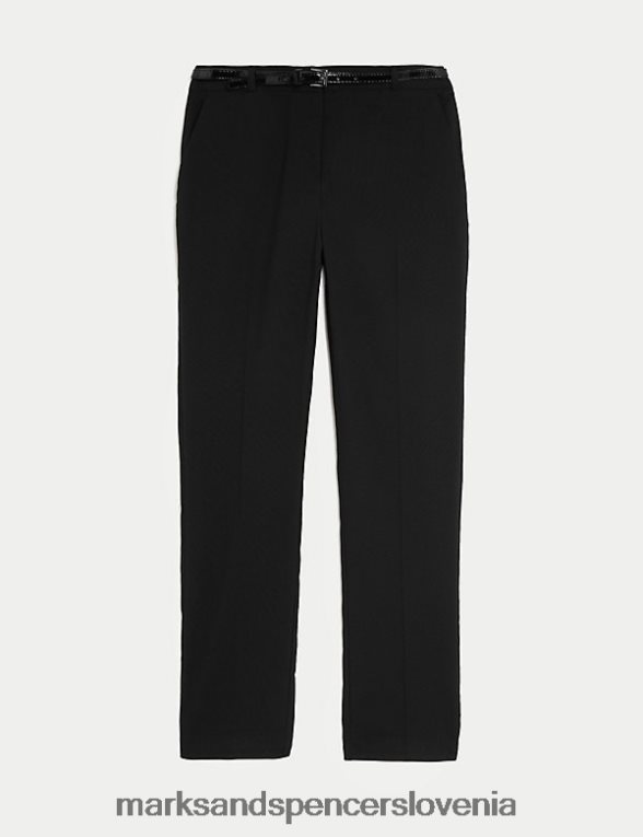 ozke šolske hlače s pasom Črna Marks & Spencer oblačila otroci 6T8F6X9887