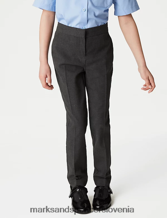 ozke šolske hlače siva Marks & Spencer oblačila otroci 6T8F6X9137