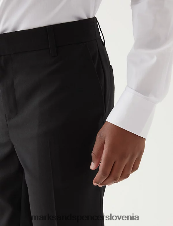 super ozke šolske hlače z ozkim pasom Črna Marks & Spencer oblačila otroci 6T8F6X7944