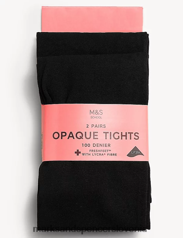 2 pakiranja hlačnih nogavic 100 denijev Črna Marks & Spencer oblačila otroci 6T8F6X9424
