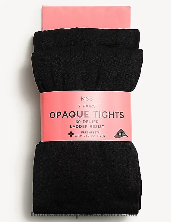 2 pakiranja hlačnih nogavic 60 denijev Črna Marks & Spencer oblačila otroci 6T8F6X9434